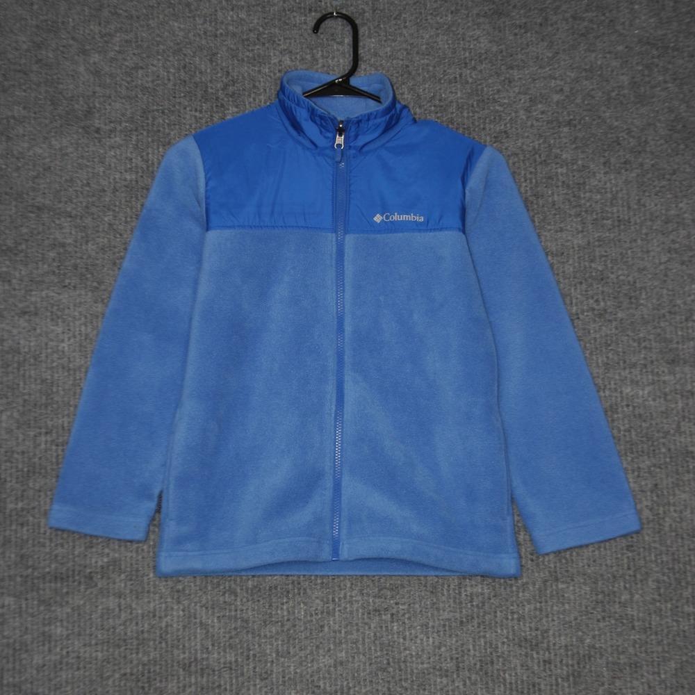 Columbia Interchange Fleece Jacket Kids M Blue Full Zip Winter Warm Outdoors